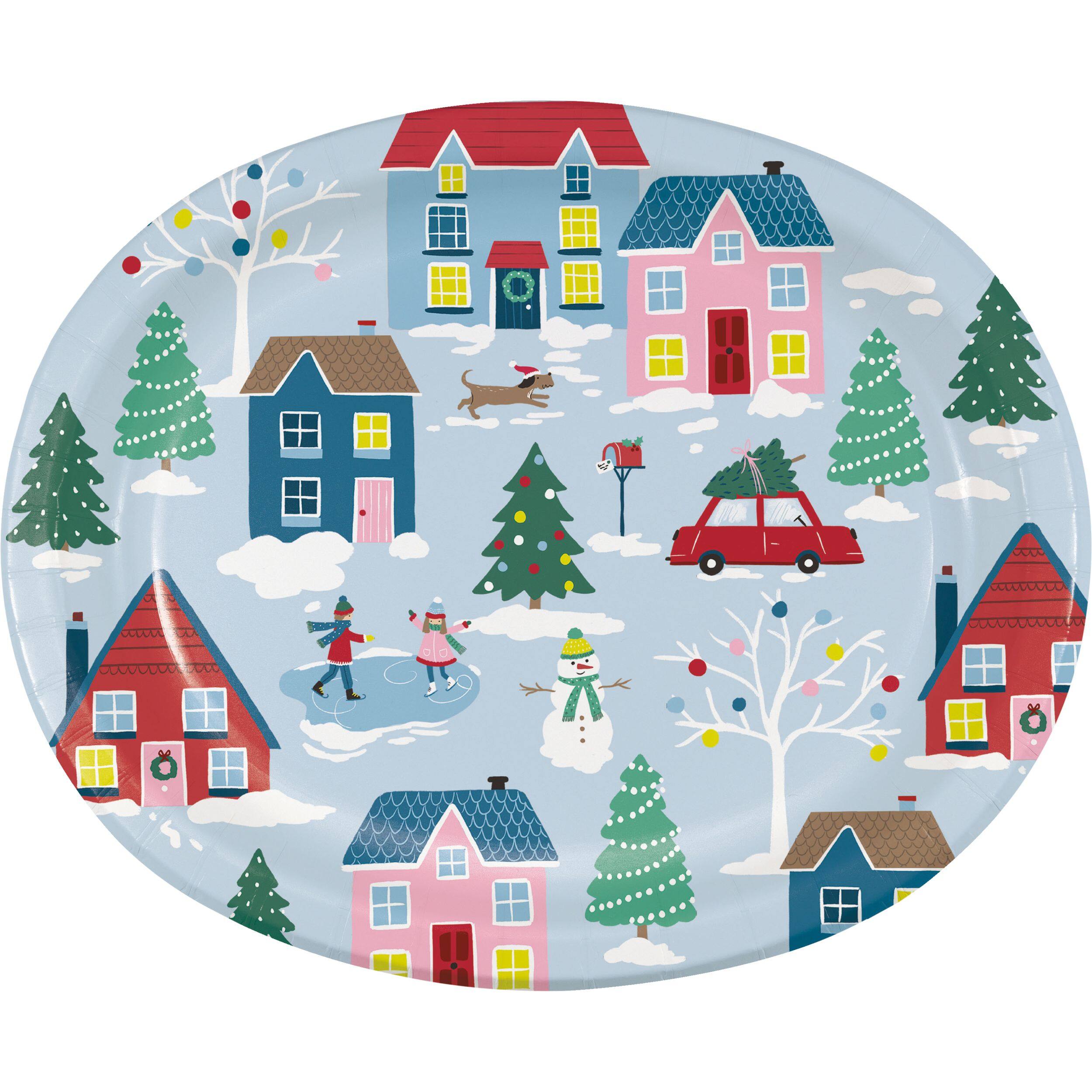 Oval 2025 christmas plates