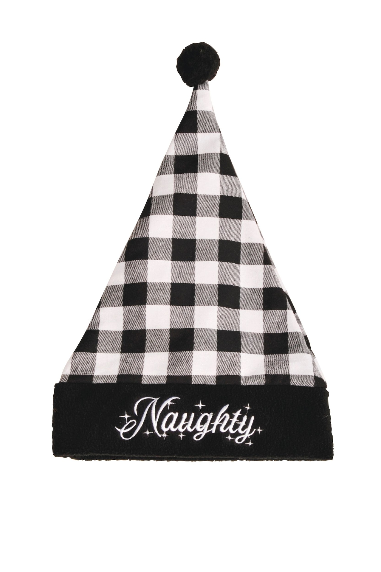 Adult Christmas Naughty Hat, Black Party City