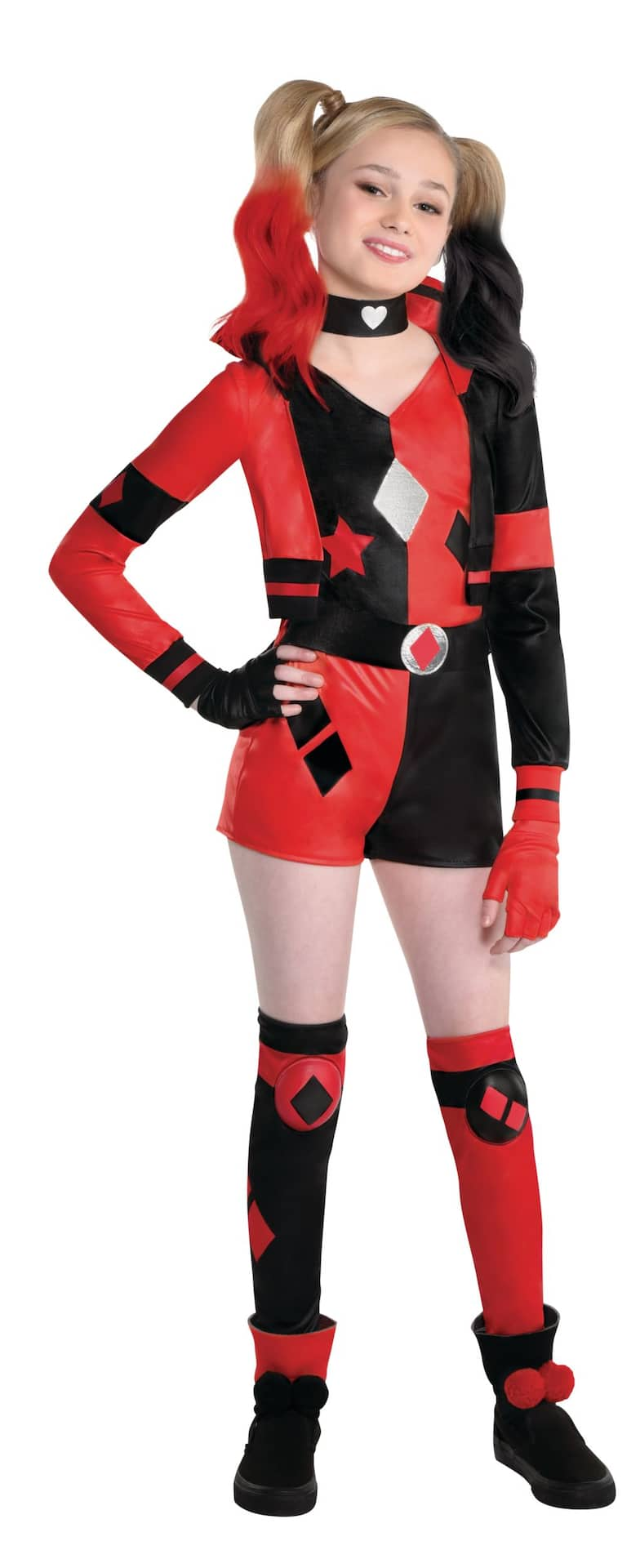 Harley quinn red 2024 and black costume