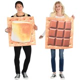 Costume pour couples s'mores, adultes, tunique havane/brun, taille universelle Front_Flat