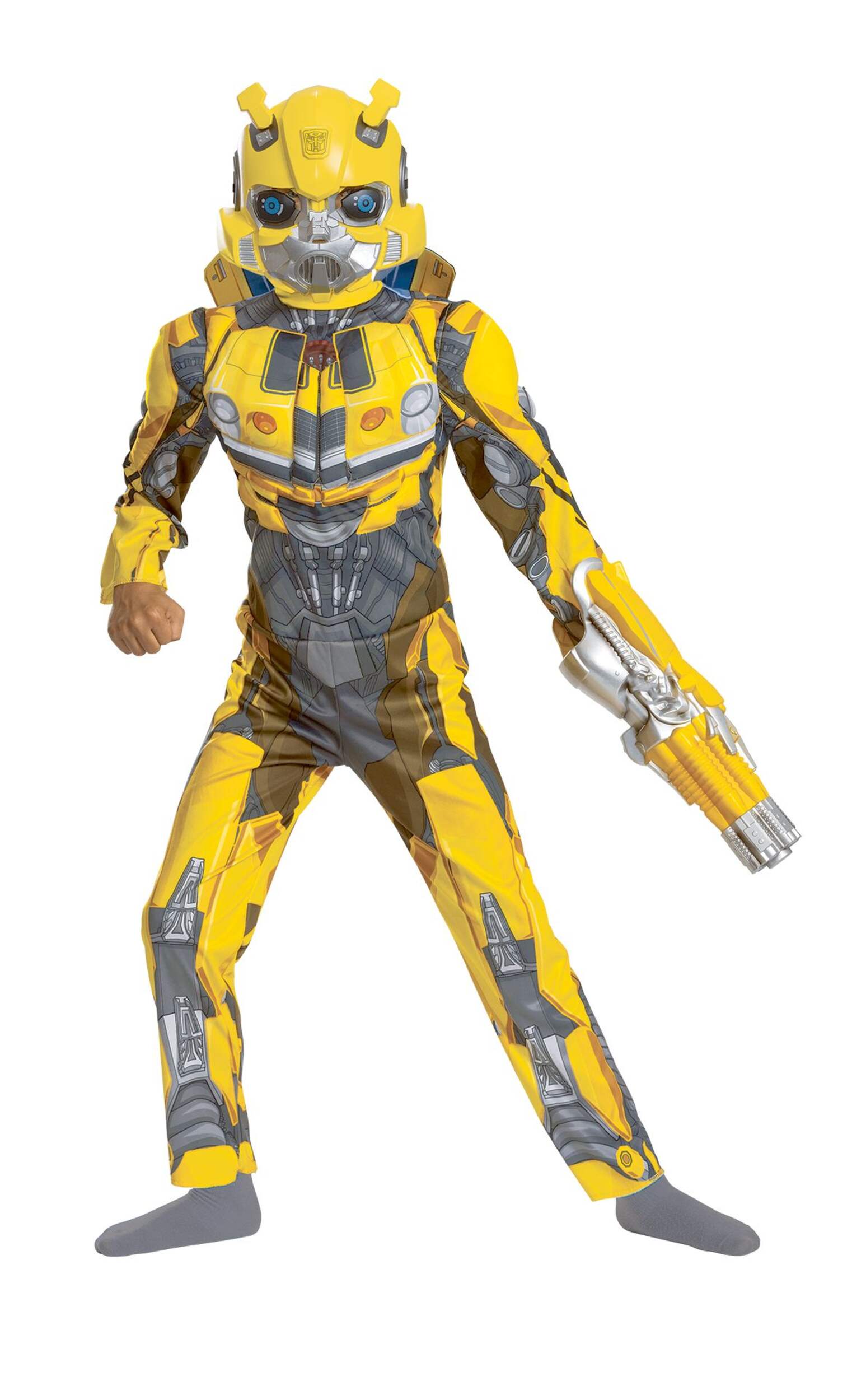 Transformers Bumblebee Movie Classic Muscle Halloween Costume, Youth ...