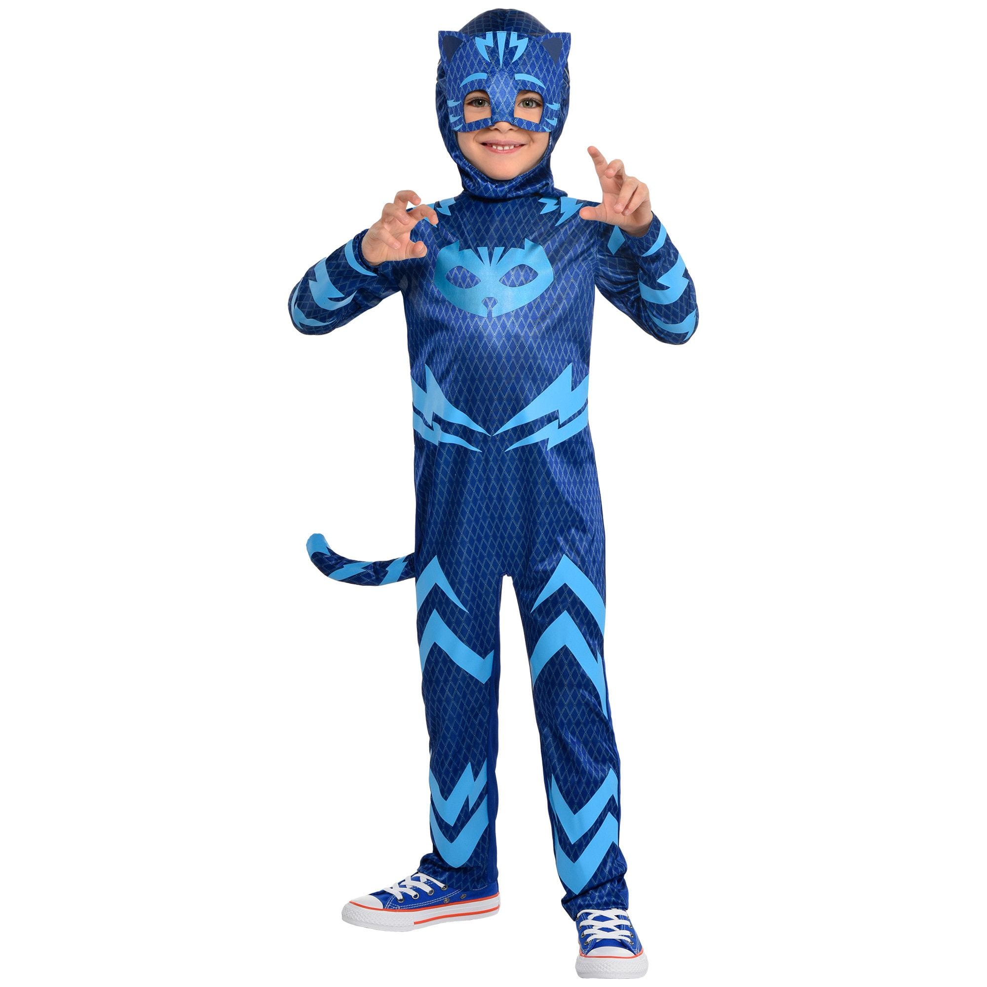Pyjama bleu garçon et fille chat chien garçon anime héros costume avec  masque cosplay vêtements costume enfant halloween fête d'anniversaire  enfants cadeau