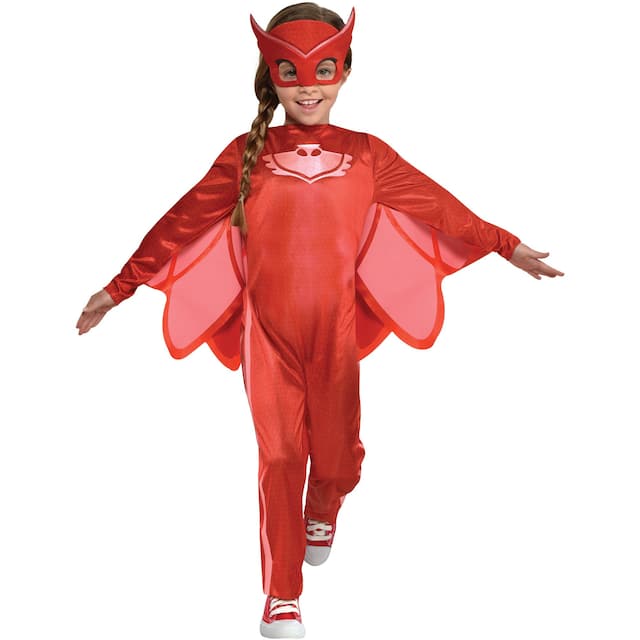 Kids' PJ Masks Owlette Red Jumpsuit with Mask & Tail Halloween Costume ...