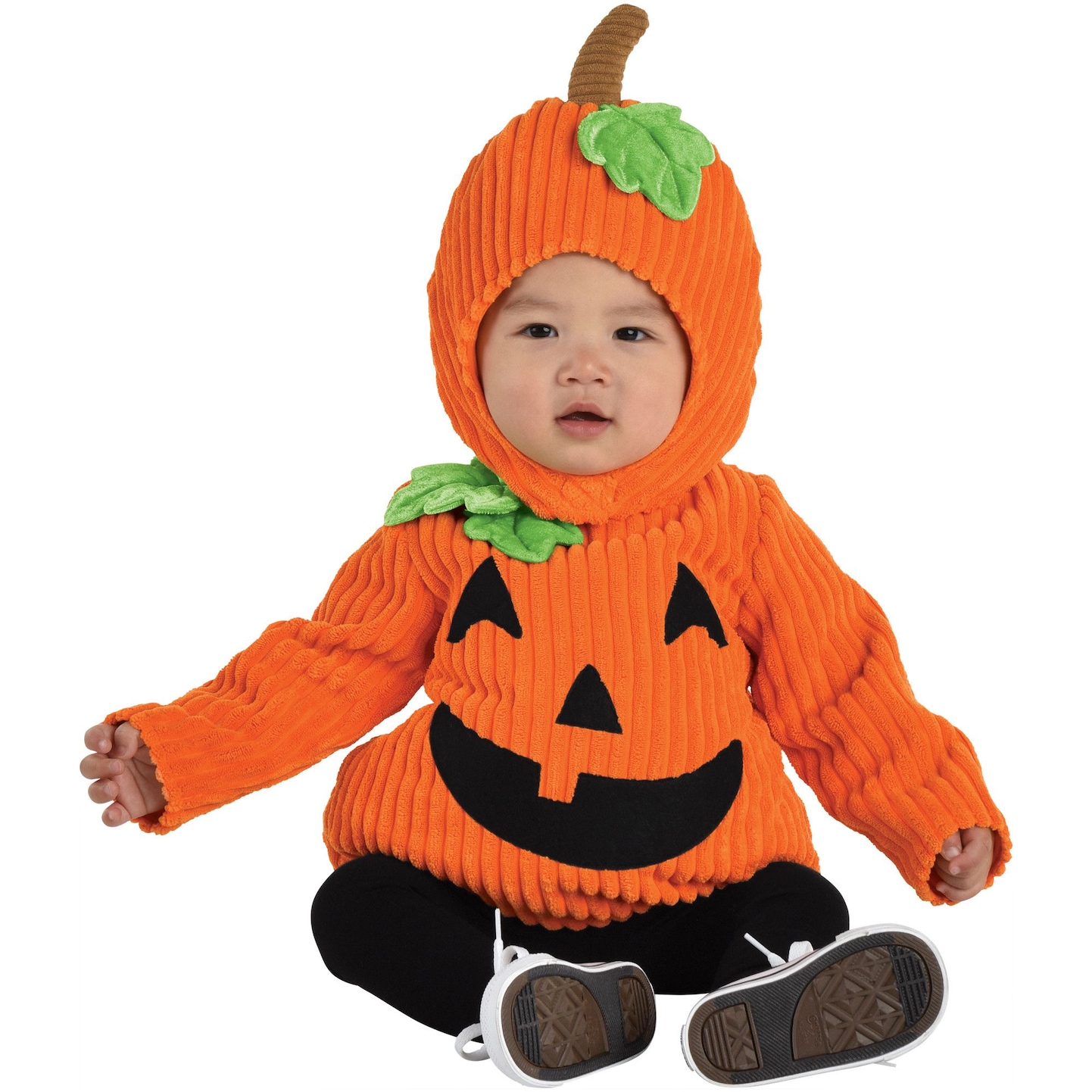Toddler Pumpkin Orange Jumpsuit with Hood Halloween Costume, More