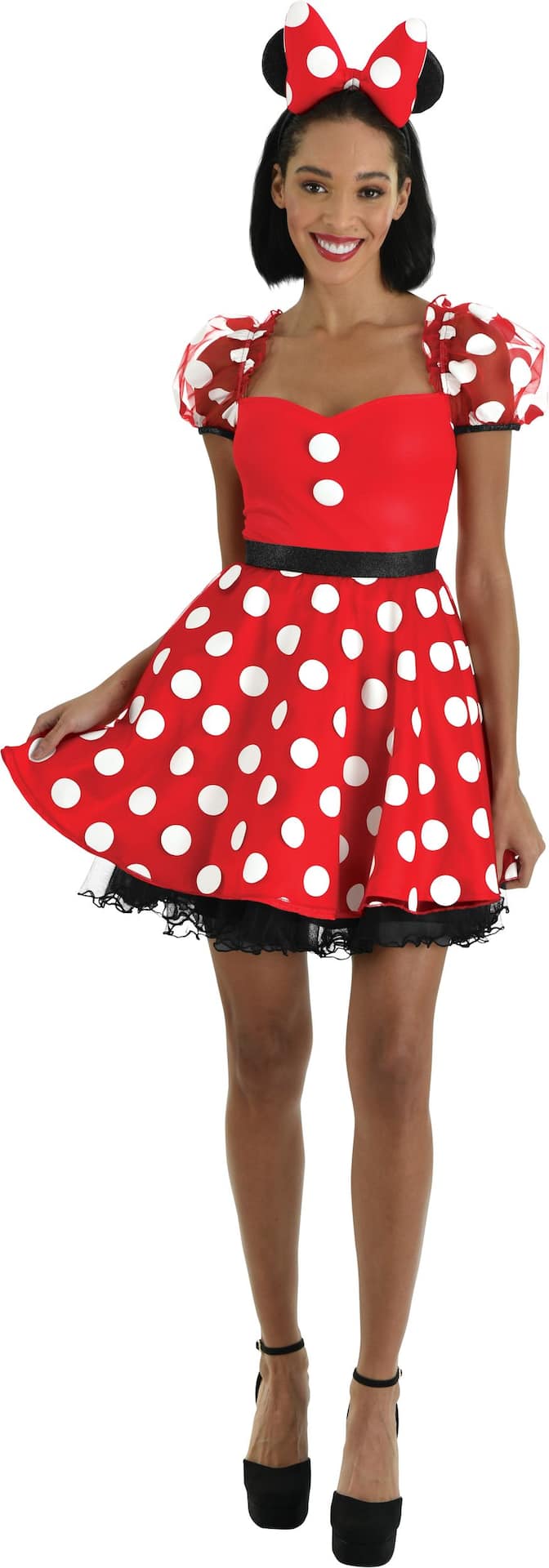 Robe d'Halloween rouge/blanche à pois Disney Minnie Mouse avec