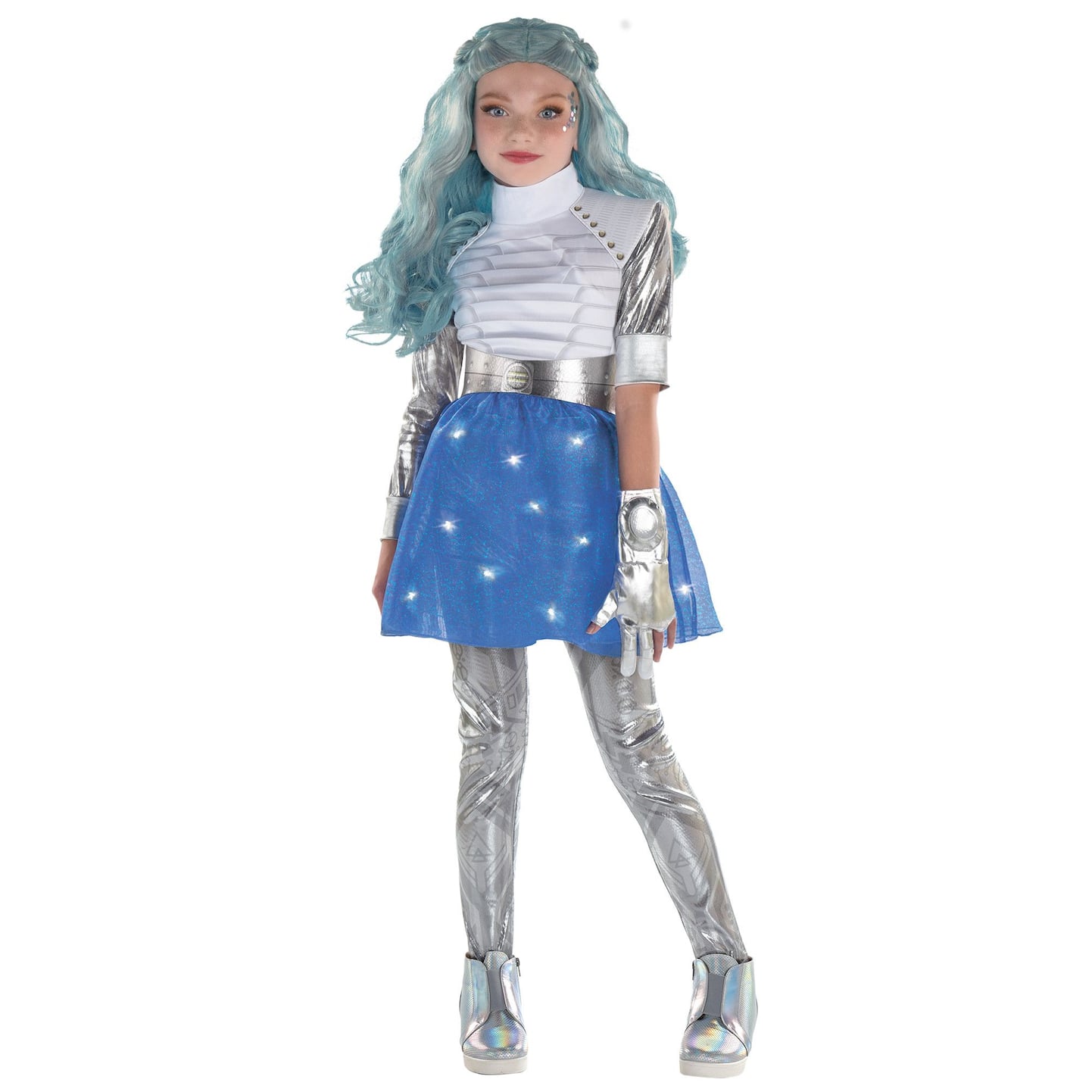 Child Disney Zombies 3 Addison Alien Blue/Silver Dress Halloween ...