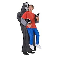 Inflatable Grim Reaper Pick Me Up Victim Halloween Costume, Adult, Unisex, Standard Front_Angled_Right