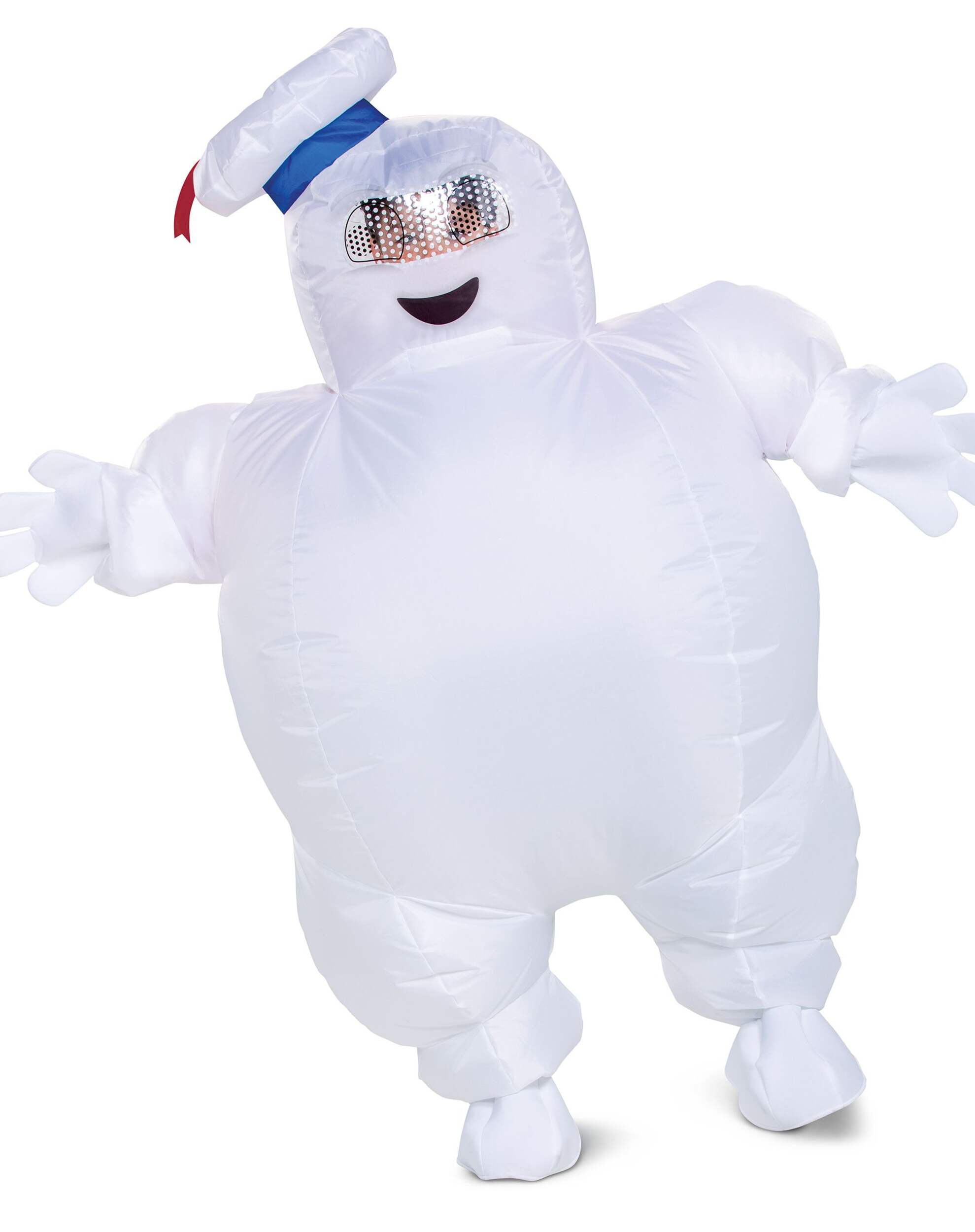 Child Ghostbusters Mini Stay-Puft Inflatable Marshmallow Man Halloween Costume, One Size Front_Angled_Left