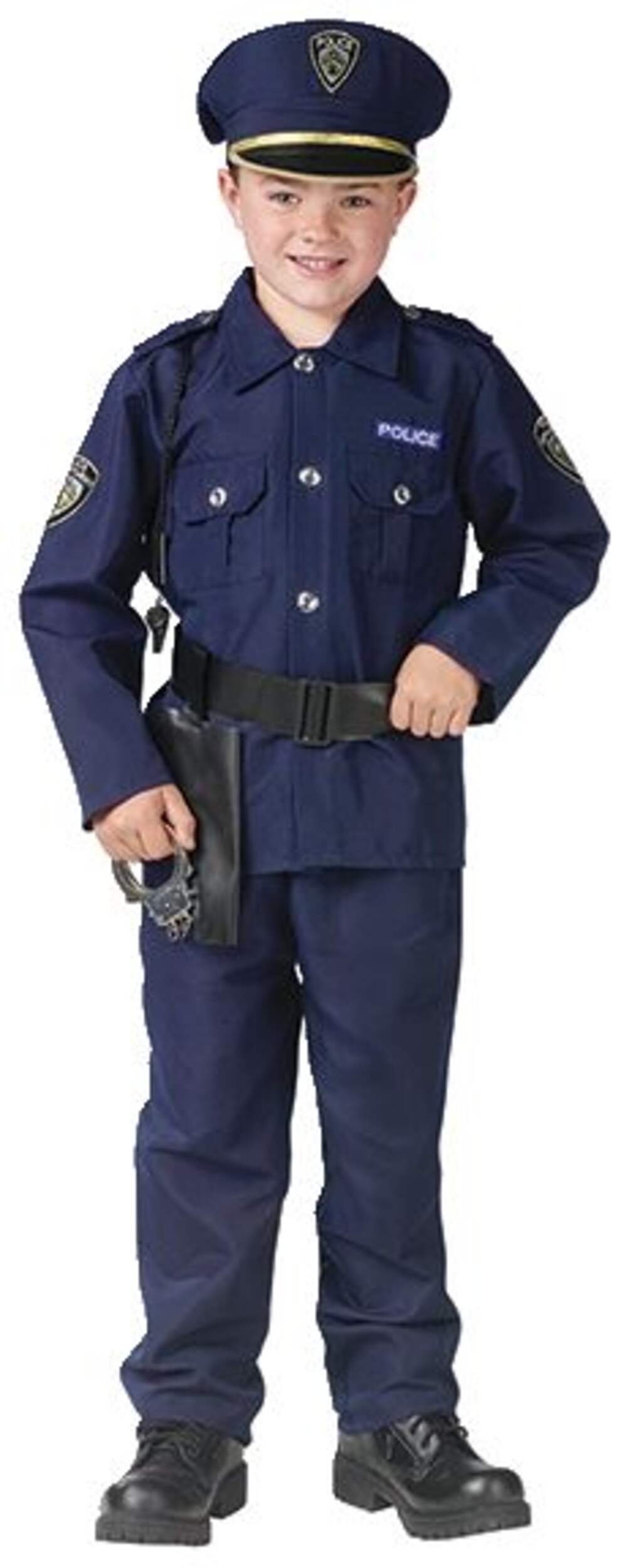 Child Cop Police Officer Blue Outfit with Top/Badge/Pants Halloween