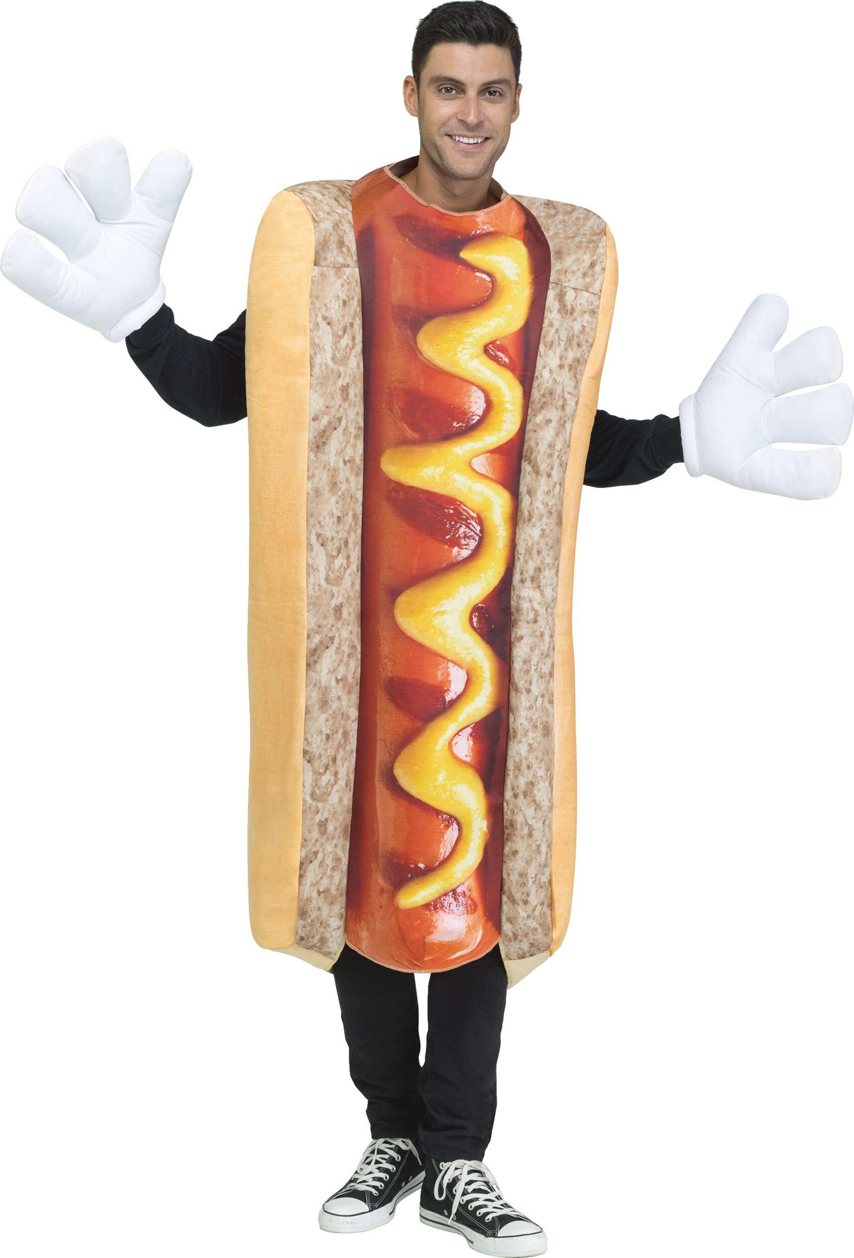 Photo Real Hot Dog Halloween Costume, Adult, Standard Size Front_Angled_Right