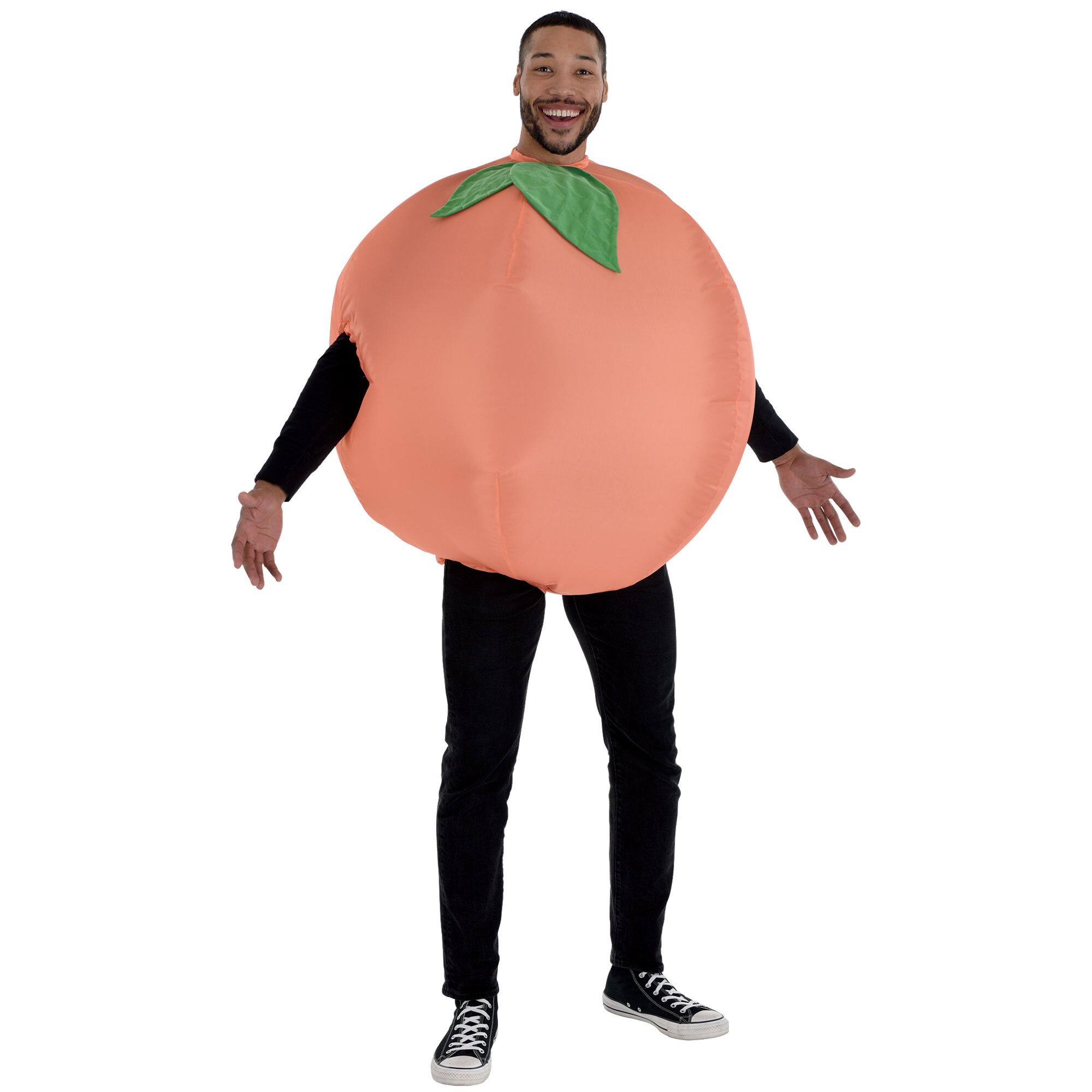 Adult Inflatable Peach Halloween Costume One Size Party City 8654