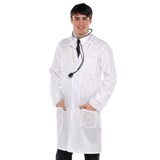Doctor Lab Coat, White, One Size, Halloween Wearable Costume Accessory Front_Flat