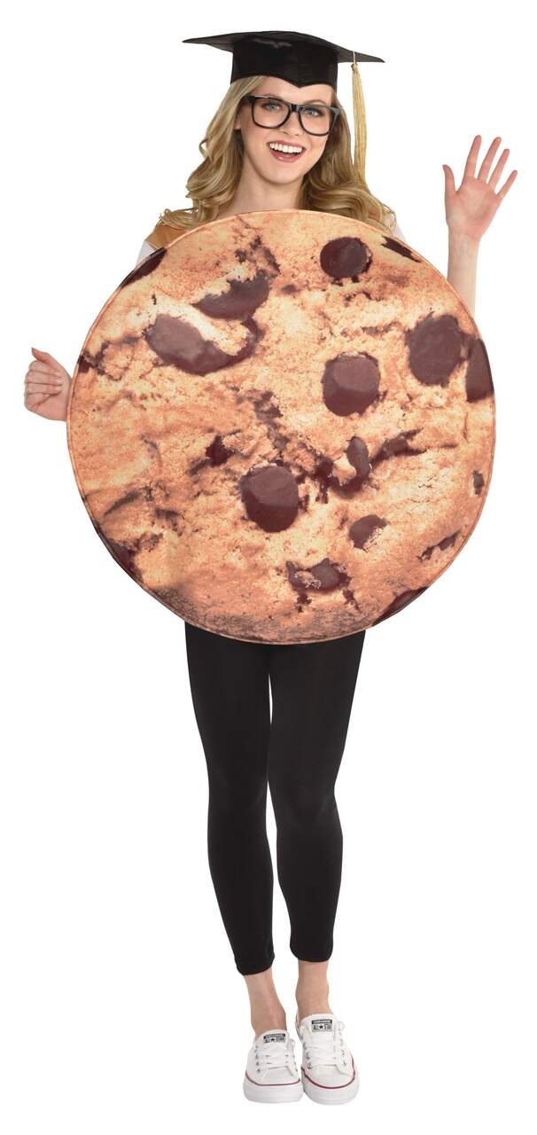 Costume de biscuit intelligent aux pépites de chocolat pour adultes avec  tunique, lunettes et chapeau à pampille, brun/noir, taille universelle,  paq. 3, accessoires de costume à porter pour l'Halloween