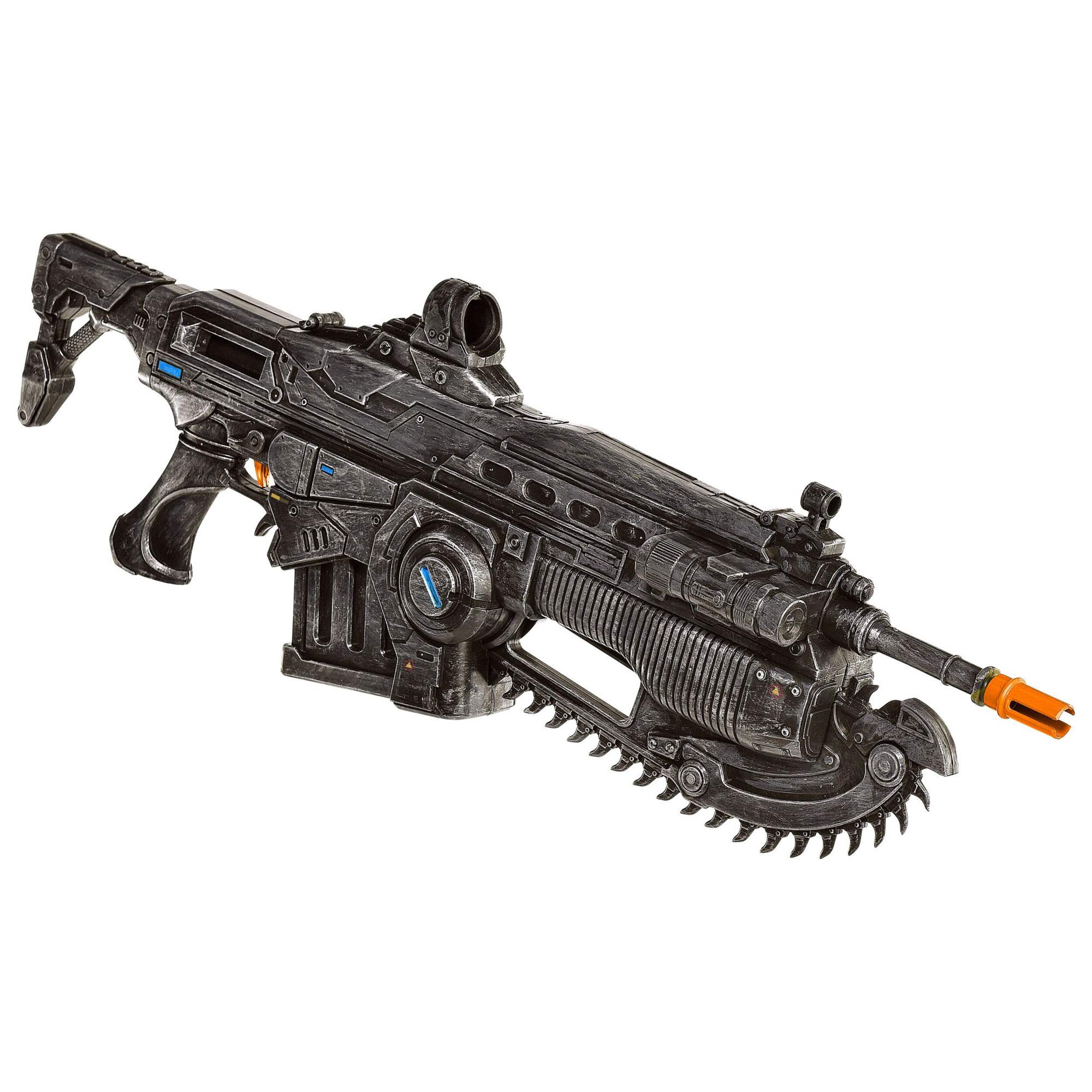 Gears Of War Lancer Halloween Costume Accessories Weapon, Grey, 34-in Front_Three_Fourths_Angled_Right