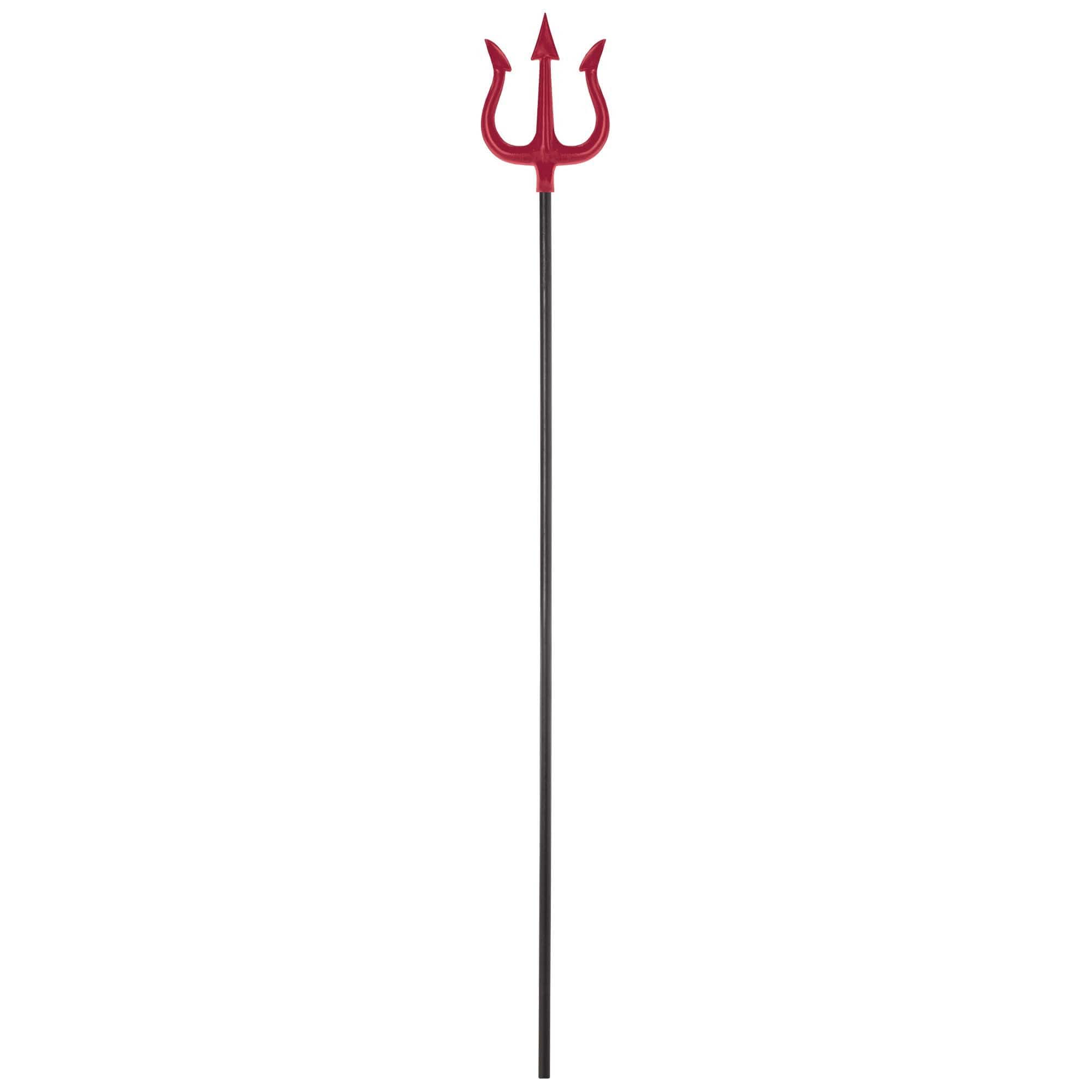 Giant Devil Pitchfork Weapon, Red/Black, 57-in, Wearable Costume Prop for  Halloween