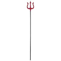 Giant Devil Pitchfork Weapon, Red/Black, 57-in, Wearable Costume Prop for Halloween
