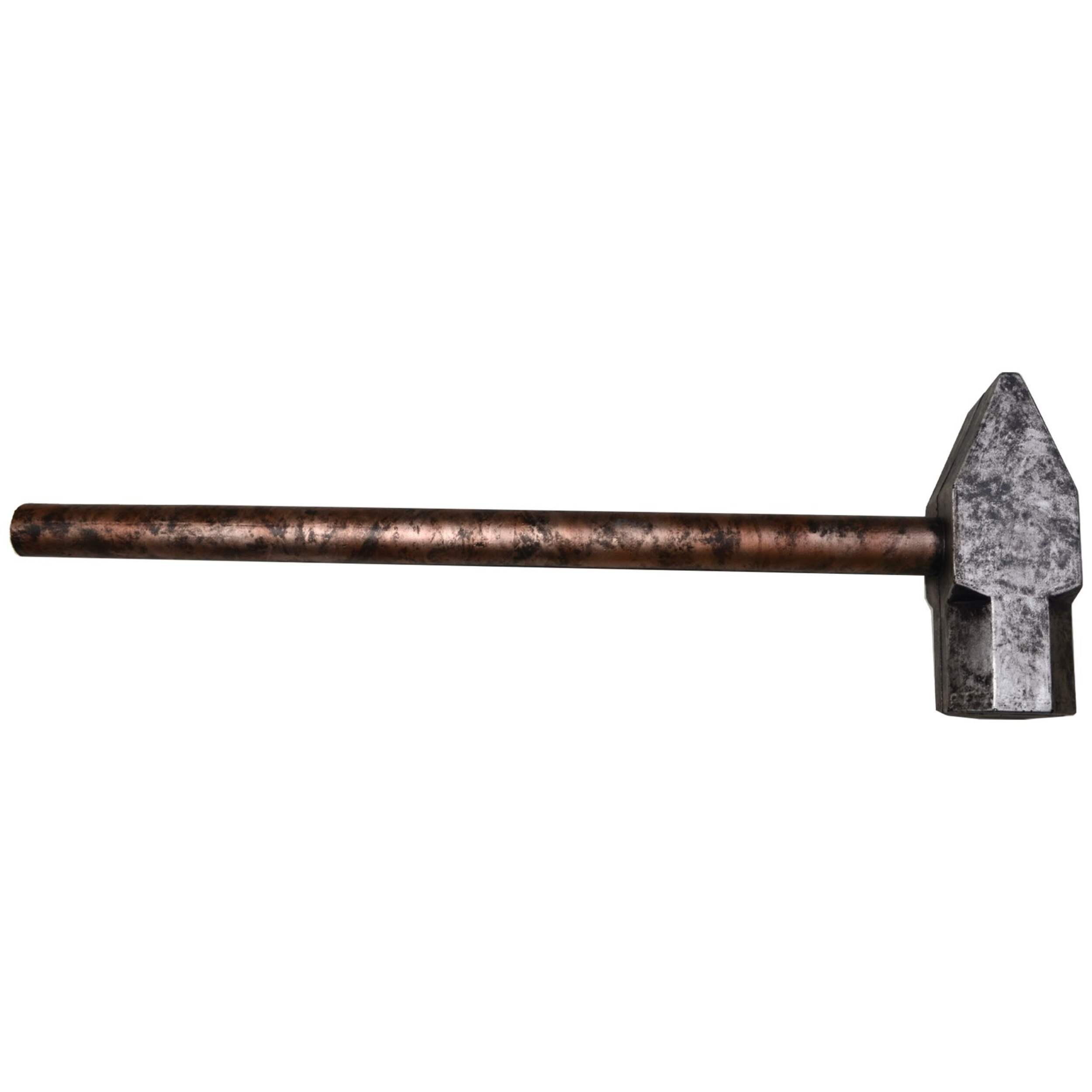 Texas Chainsaw Massacre Hammer Weapon, Silver/Brown, One Size, Wearable Costume Prop  for Halloween Side_Right