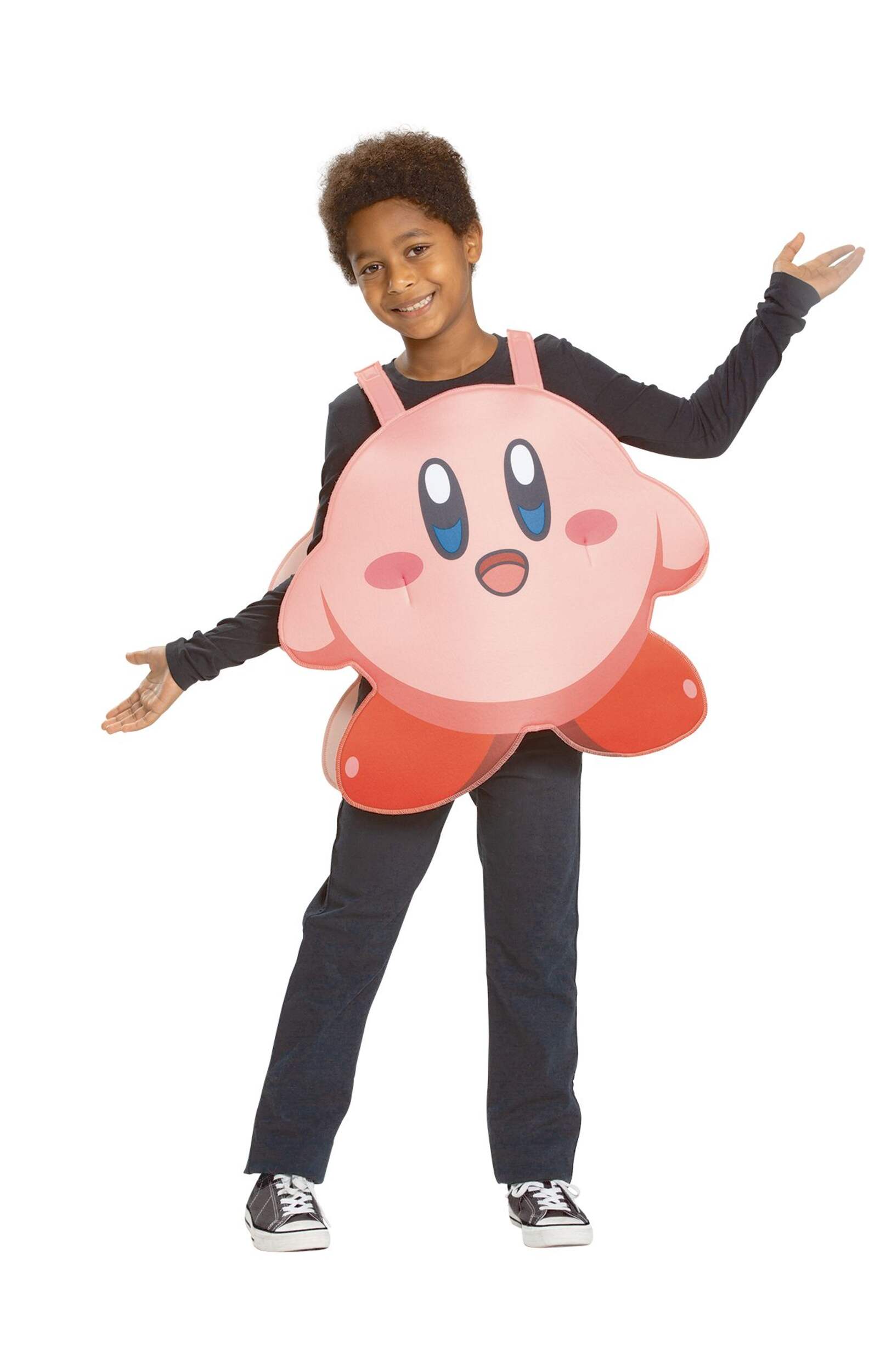 Nintendo Super Mario Bros Kirby Foam Overlay Hanging Costume, Pink, One Size, Wearable Costume Accessory for Halloween Front_Flat