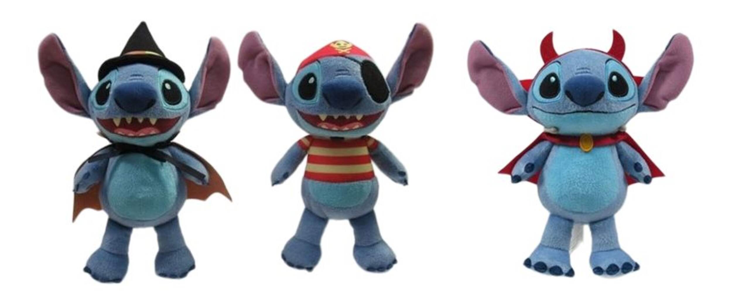 Disney Lilo & Stitch Plush Toy, Blue/Red, for Halloween Front_Flat