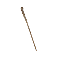 Extra Large Wizard Staff, Brown Wood Print, One Size, Wearable Costume Prop for Halloween Front_Flat