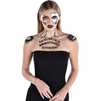 Spirit Ouija Board Face Makeup Kit, Black/White, One Size, Costume Accessory for Halloween Front_Flat