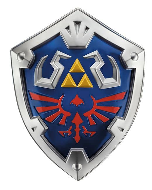 Nintendo The Legend of Zelda Link Shield Weapon, Blue/Silver, 15-in,  Wearable Costume Accessory for Halloween