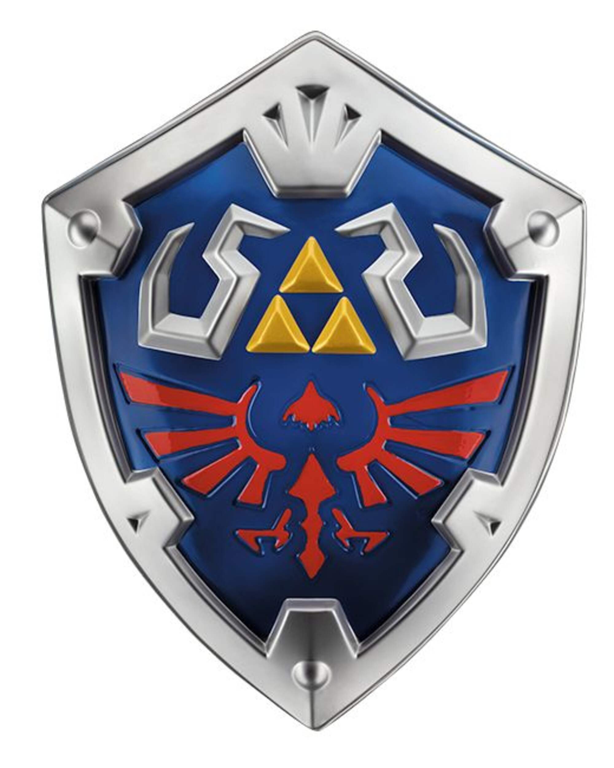 Nintendo The Legend of Zelda Link Shield Weapon, Blue/Silver, 15-in, Wearable Costume Accessory for Halloween Front_Flat