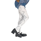 Kids' Semi-Opaque Seamless Tights, White, Assorted Sizes, Wearable Costume  Accessory for Halloween