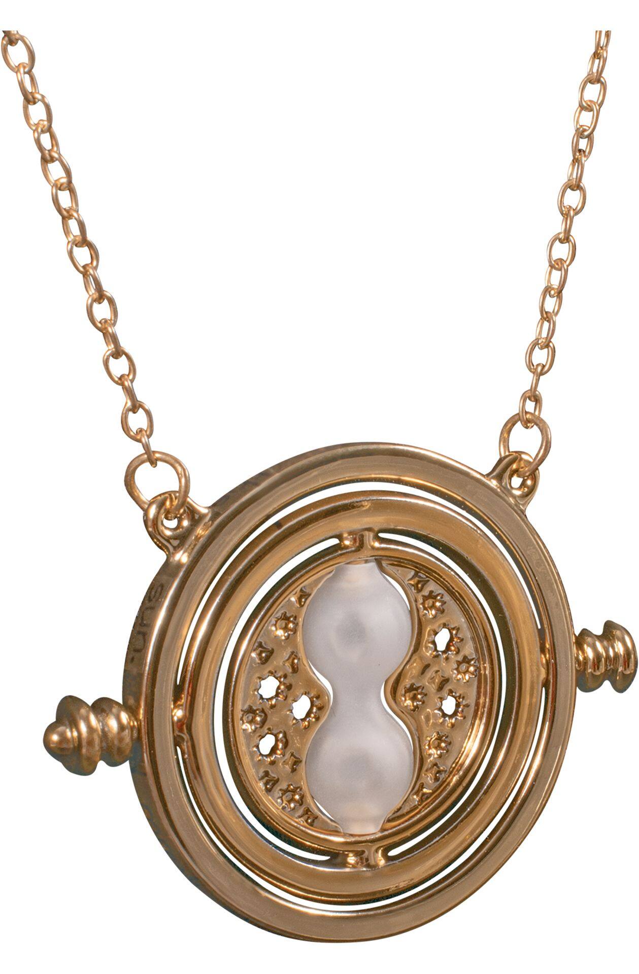 Amazon.com: UTTER Hermione Rotating Time Turner Necklace Gold Wizardry  Falcon Hourglass Pendant: Clothing, Shoes & Jewelry