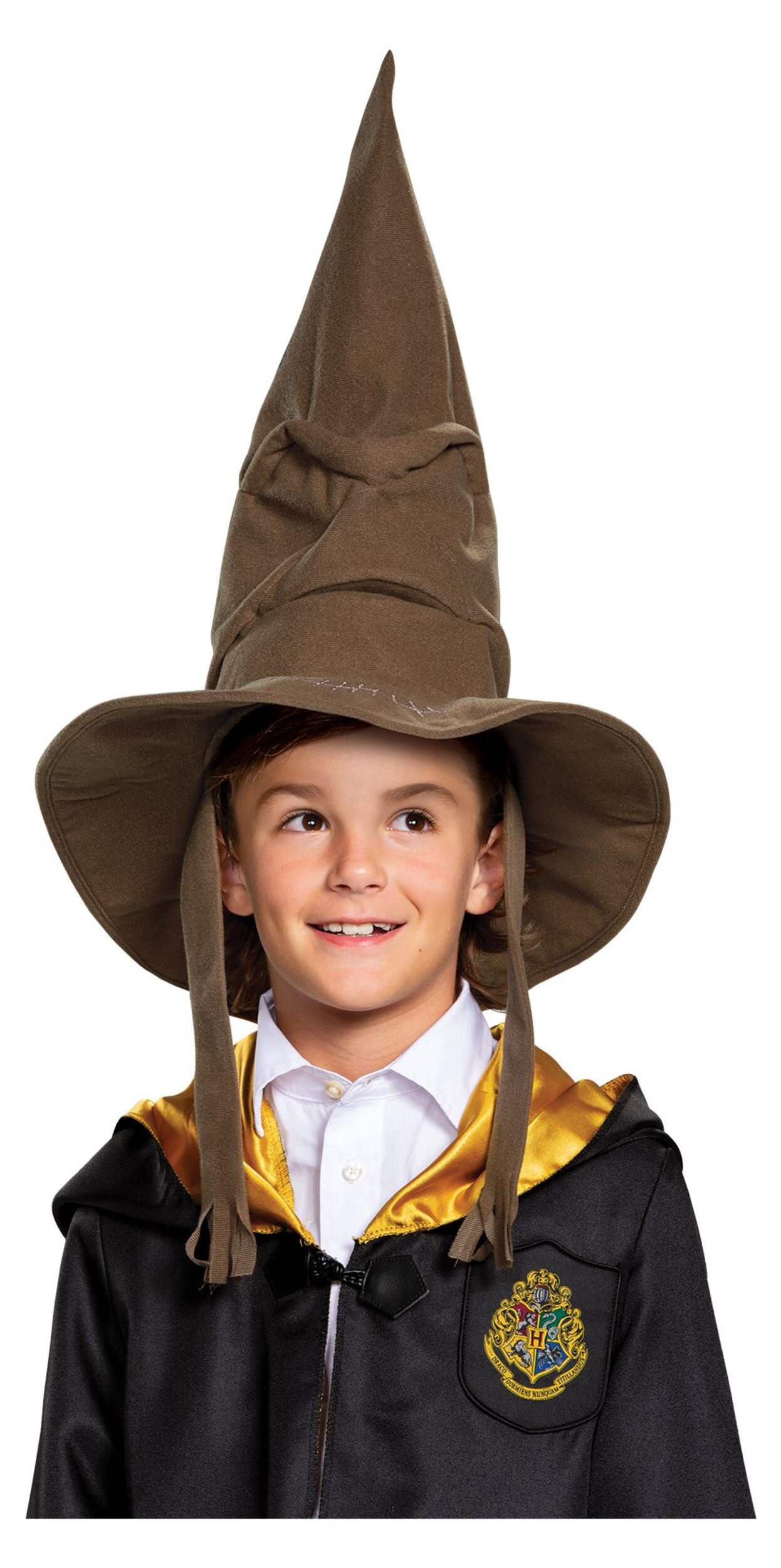 Harry Potter Godric's Sorting Witch Hat, Brown, One Size, Wearable Costume Accessory for Halloween Front_Flat