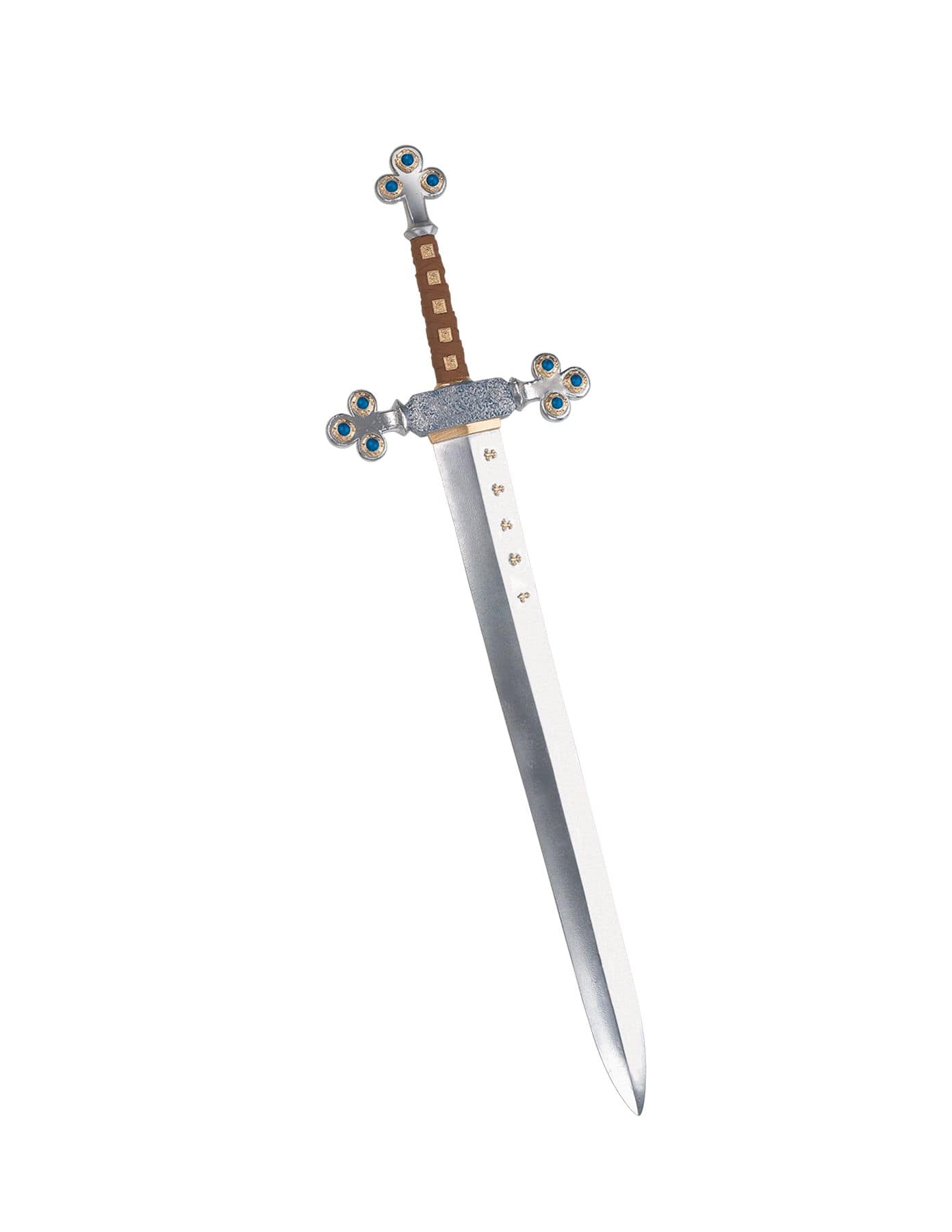 Medieval Sword Weapon, Silver, 35-in, Wearable Costume Prop for Halloween