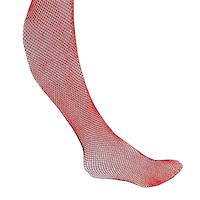 Adult Fishnet Stocking Tights, One Size, Red, Wearable Costume Accessory for Halloween