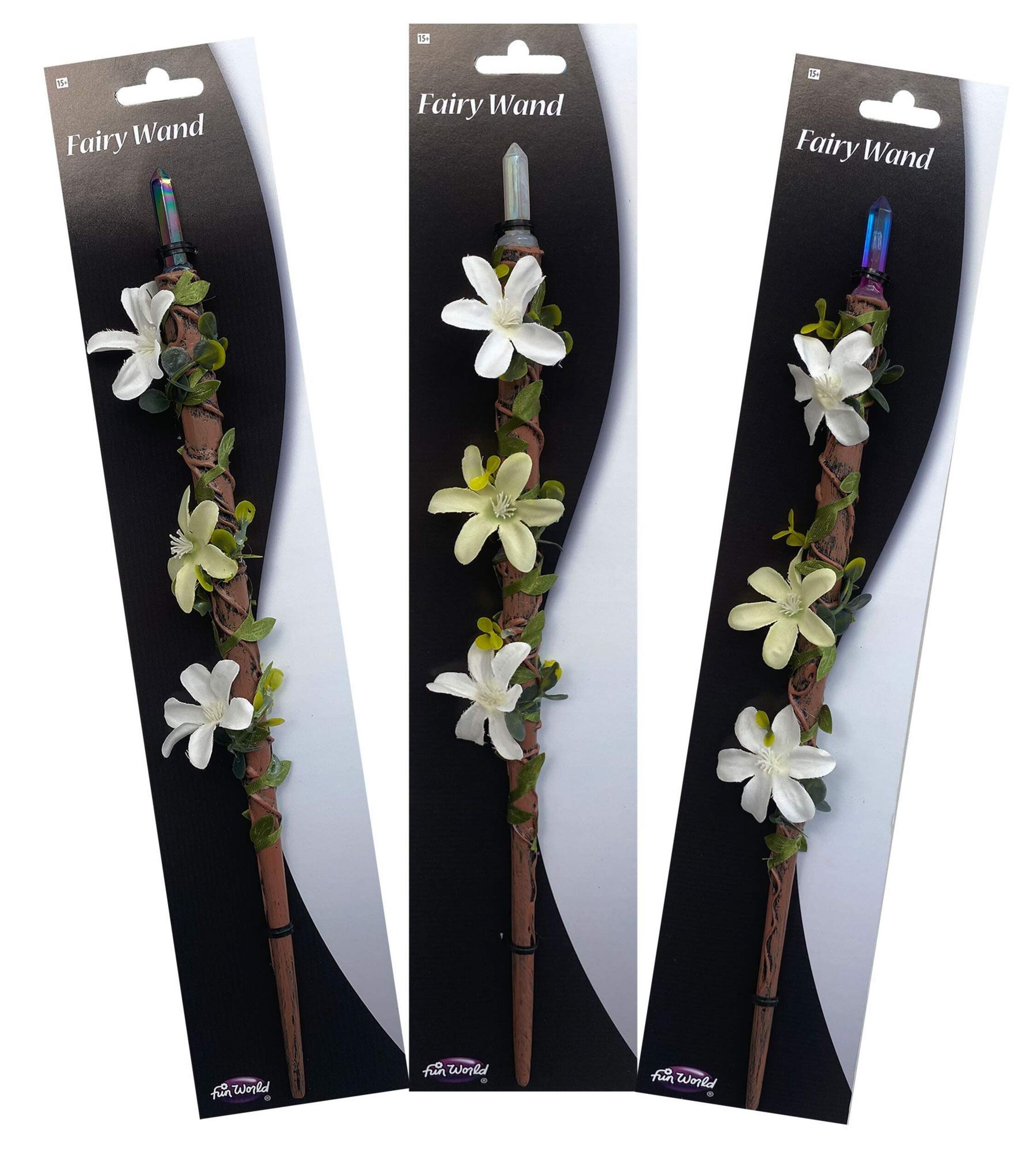 Crystal Fairy Wand Assortment, Multi-Colour, One Size, Wearable Costume Accessory/Prop for Halloween Front_Flat