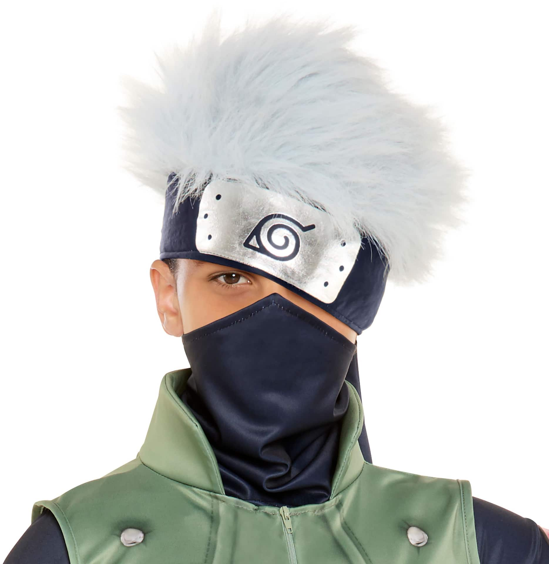 Adult Kakashi Wig Combo One Size Wearable Costume Accessory for Halloween Party City