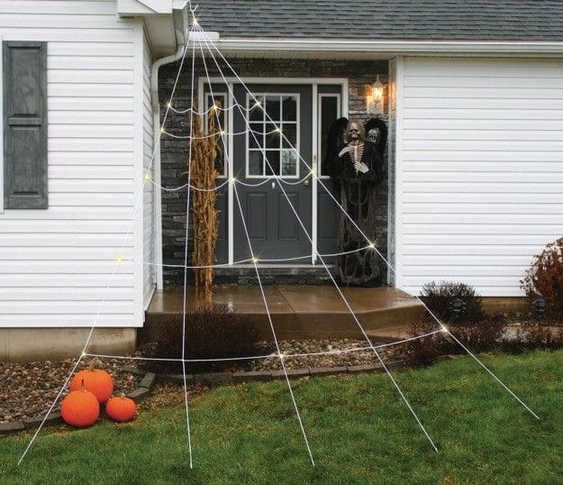 Halloween light store up spider web