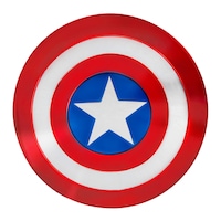 Child Captain America Shield, Replica Molded Cosplay Halloween Prop, 12-in Front_Flat