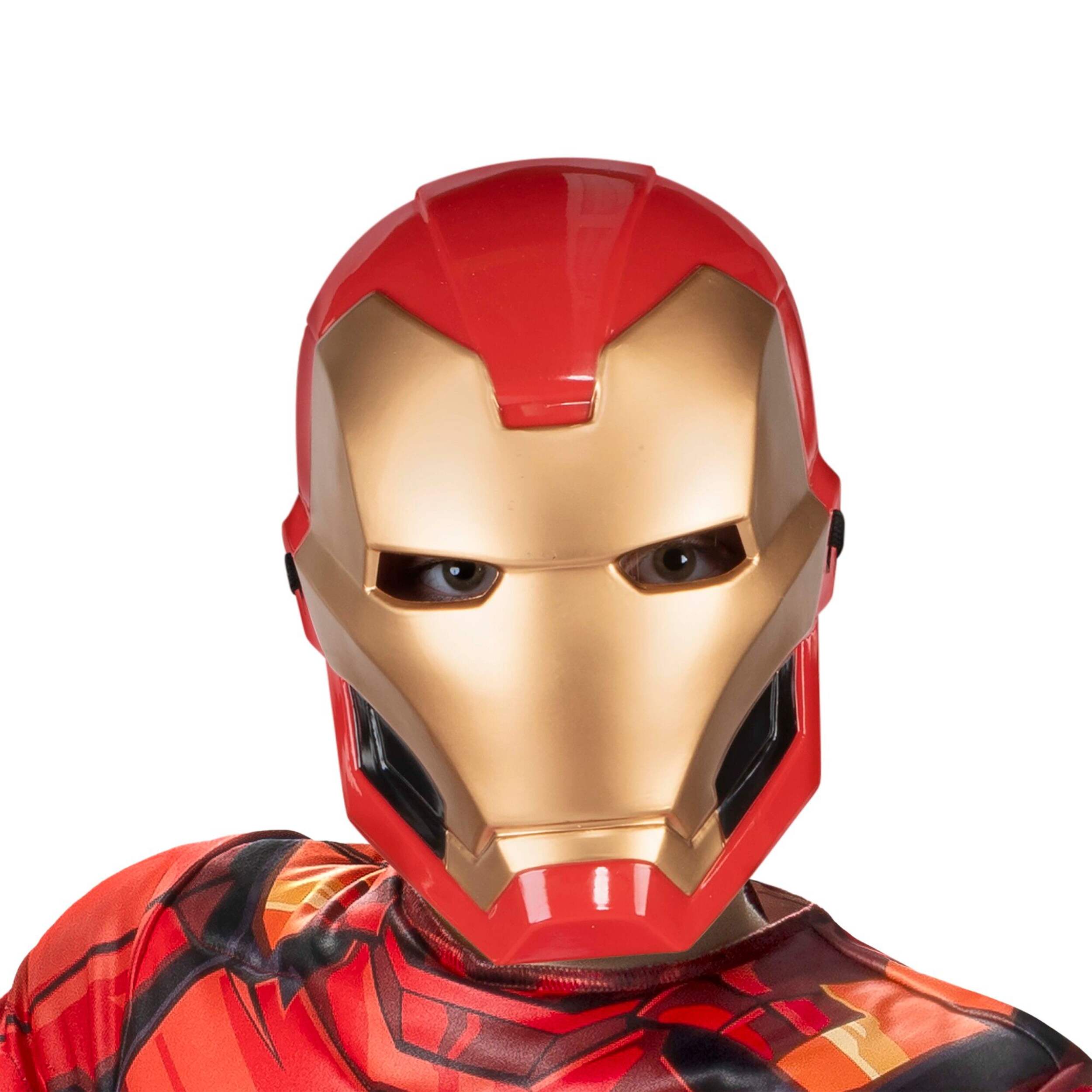 Child Marvel Iron Man Half Face Mask Halloween Costume Accessory, Unisex, One Size CloseUp