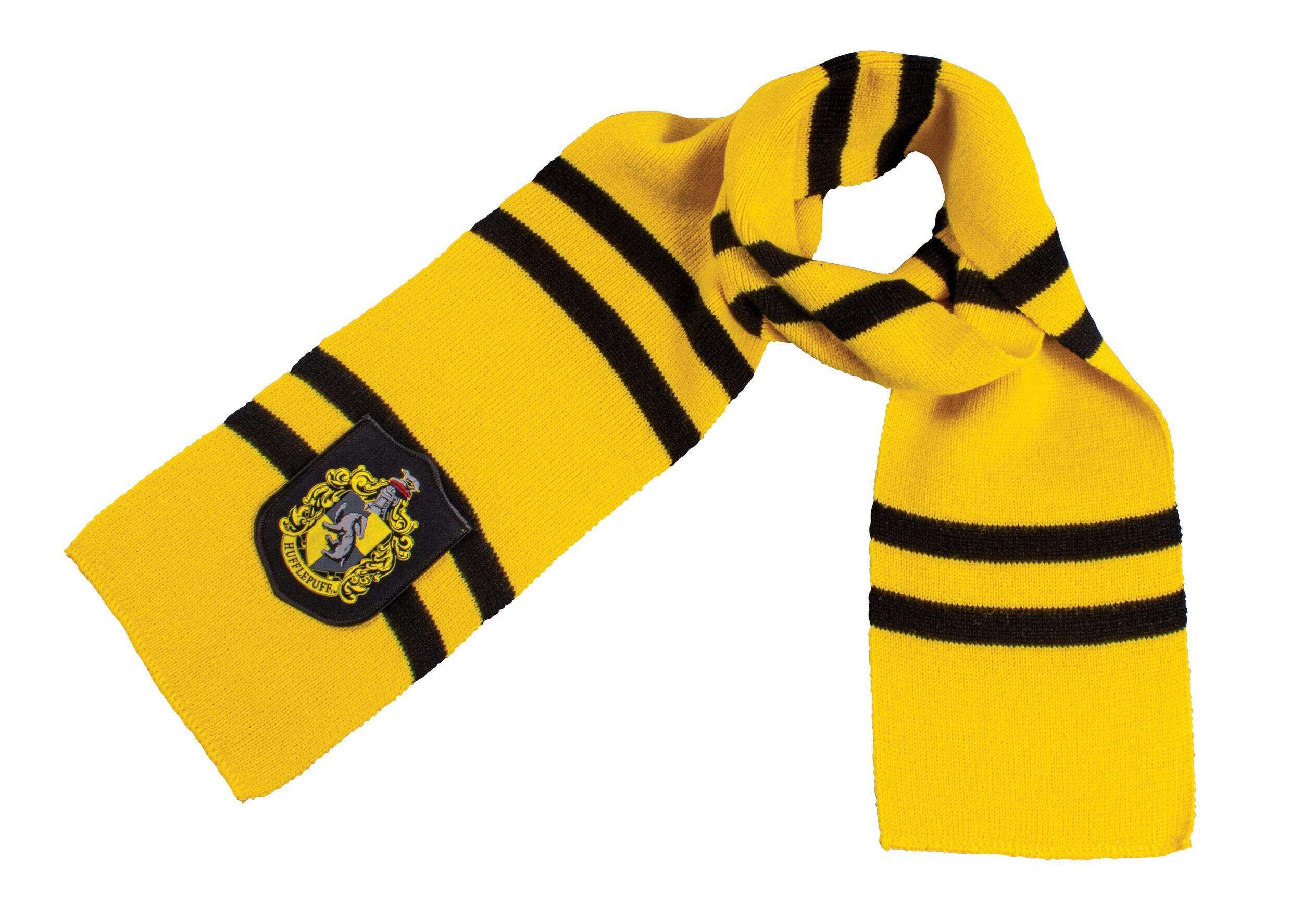 Harry Potter Hufflepuff Scarf Halloween Accessory, One-Size Overhead_Flat