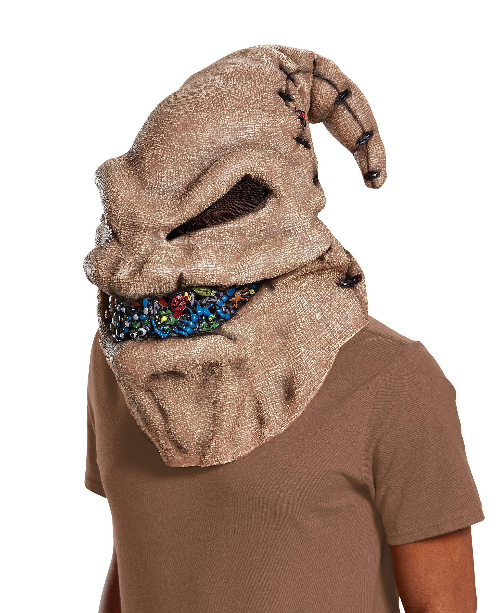 Oogie Boogie Vinyl Halloween Mask, Adult, One-Size Front_Three_Fourths_Angled_Left