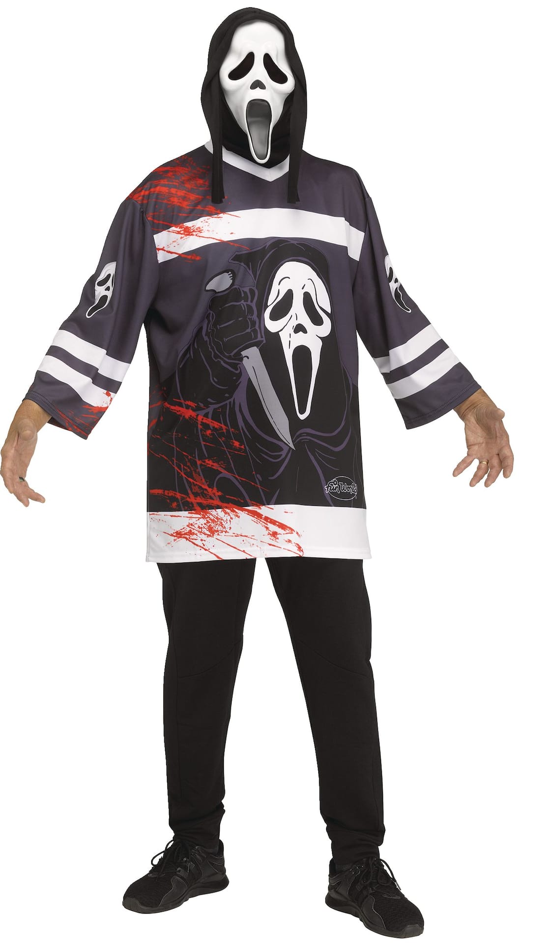 Ghost Face Scream Hockey Jersey Halloween Costume Adult One Size Party City