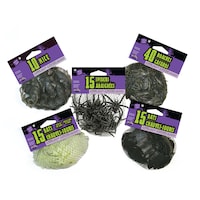 Spiders/Roaches/Bats/Mice/Bats Mini Variety Creature Decorations, Black/White, 95-pk, for Halloween