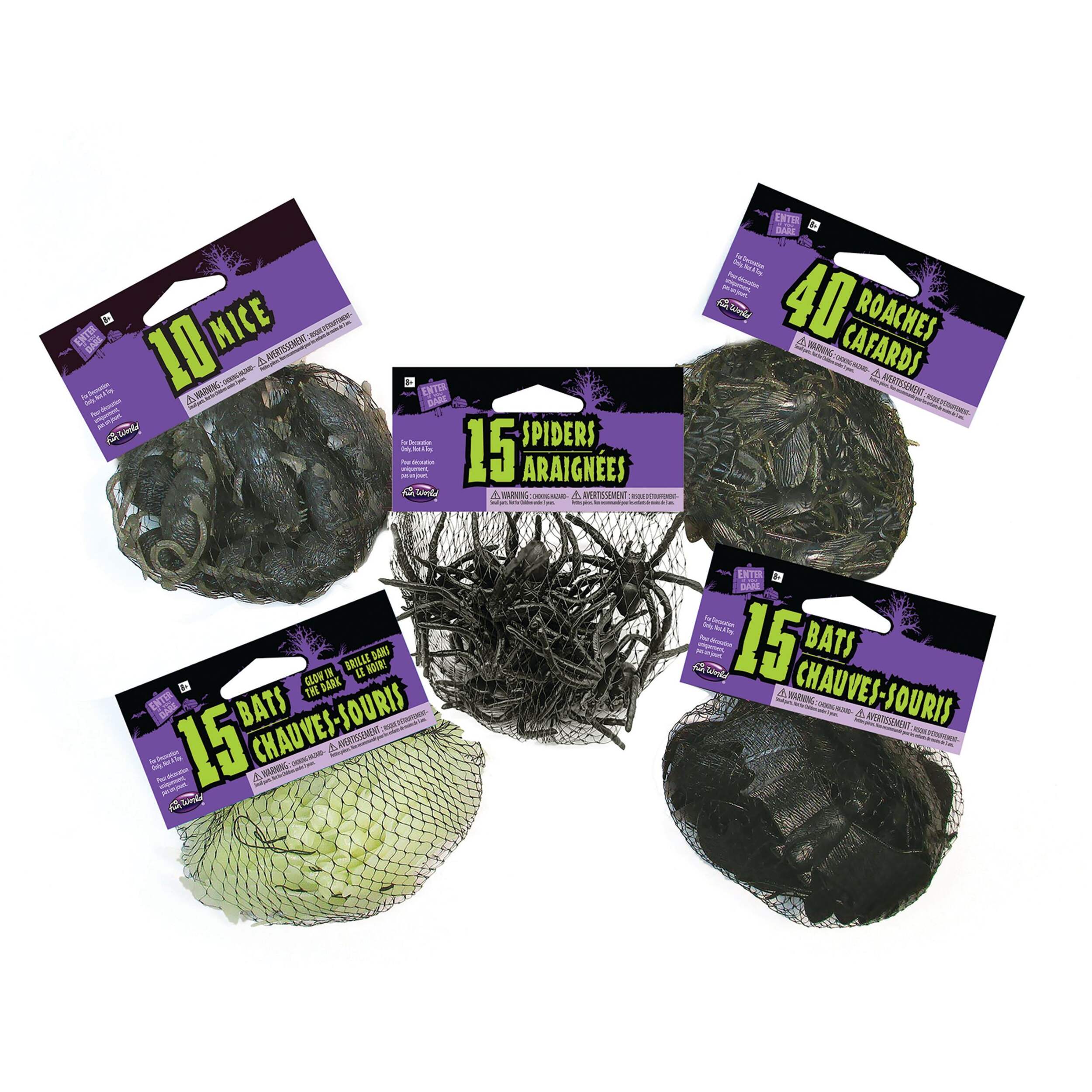 Mini-créatures d'Halloween variées dans un sac en maille, 95 pièces Composite_or_Mixed