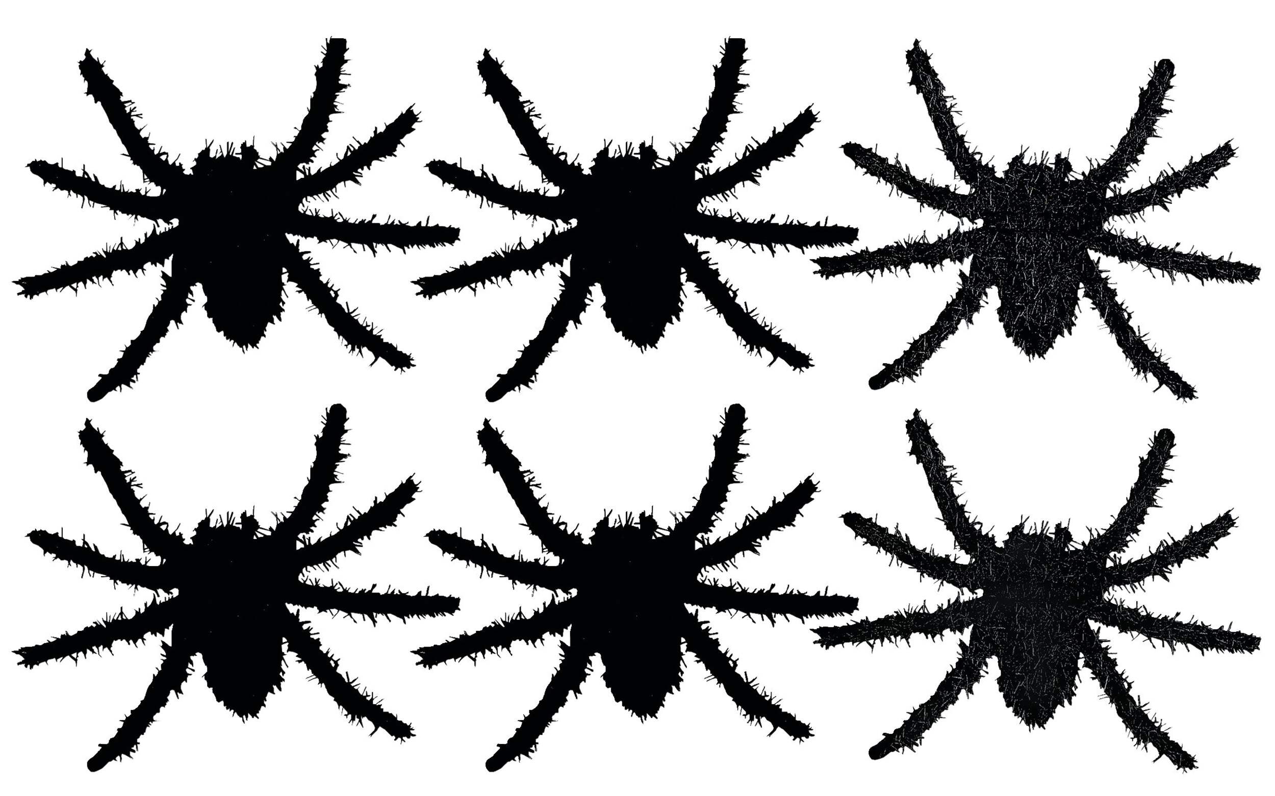 Cadeaux-surprises d'Halloween mini araignée velue, paq. 6 Overhead_Flat