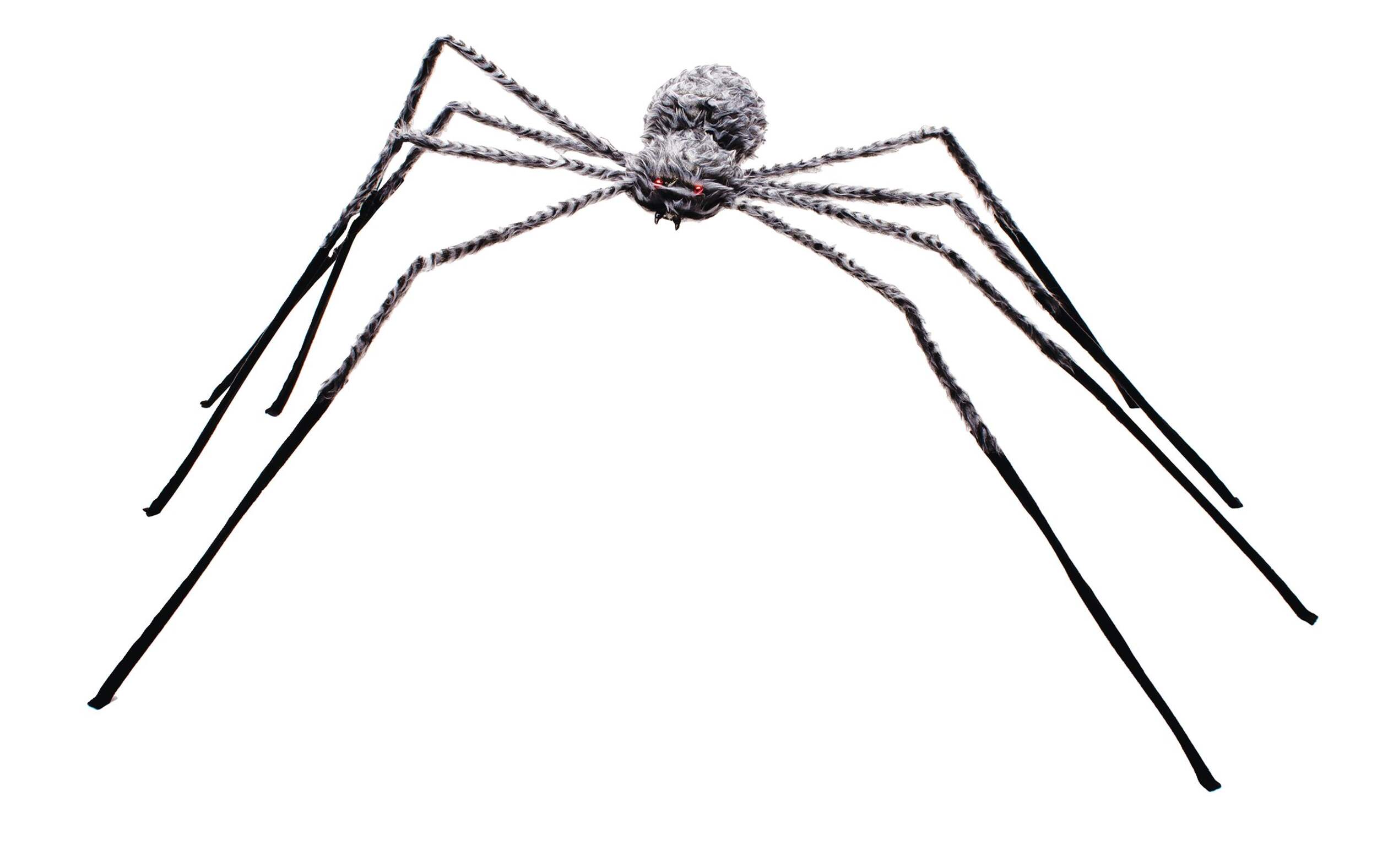 Fuzzy Grey Poseable Spider Halloween Decoration, 50-in | Party City