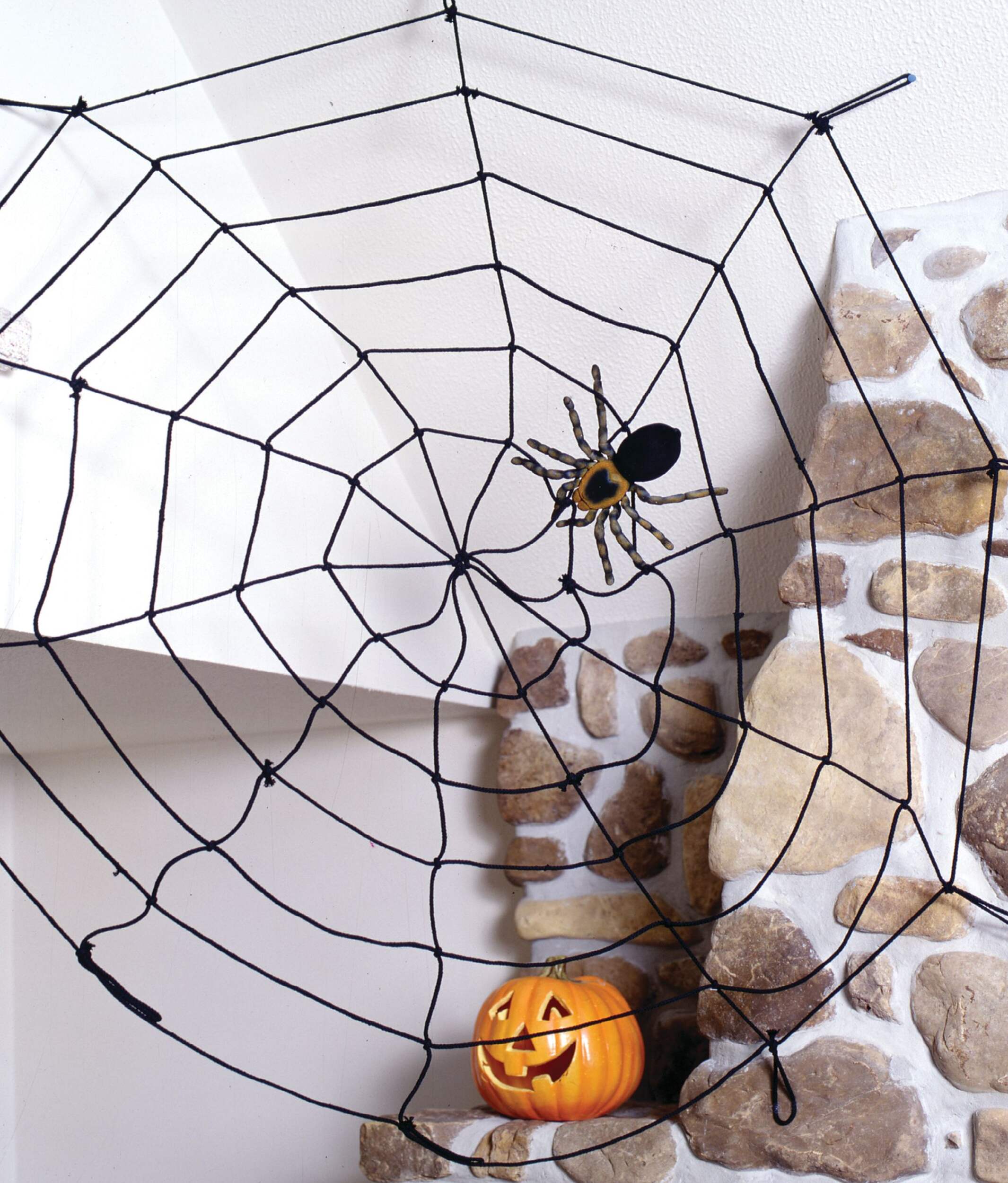 Black Widow Spider Web Rope Halloween Decoration, 5-ft | Party City