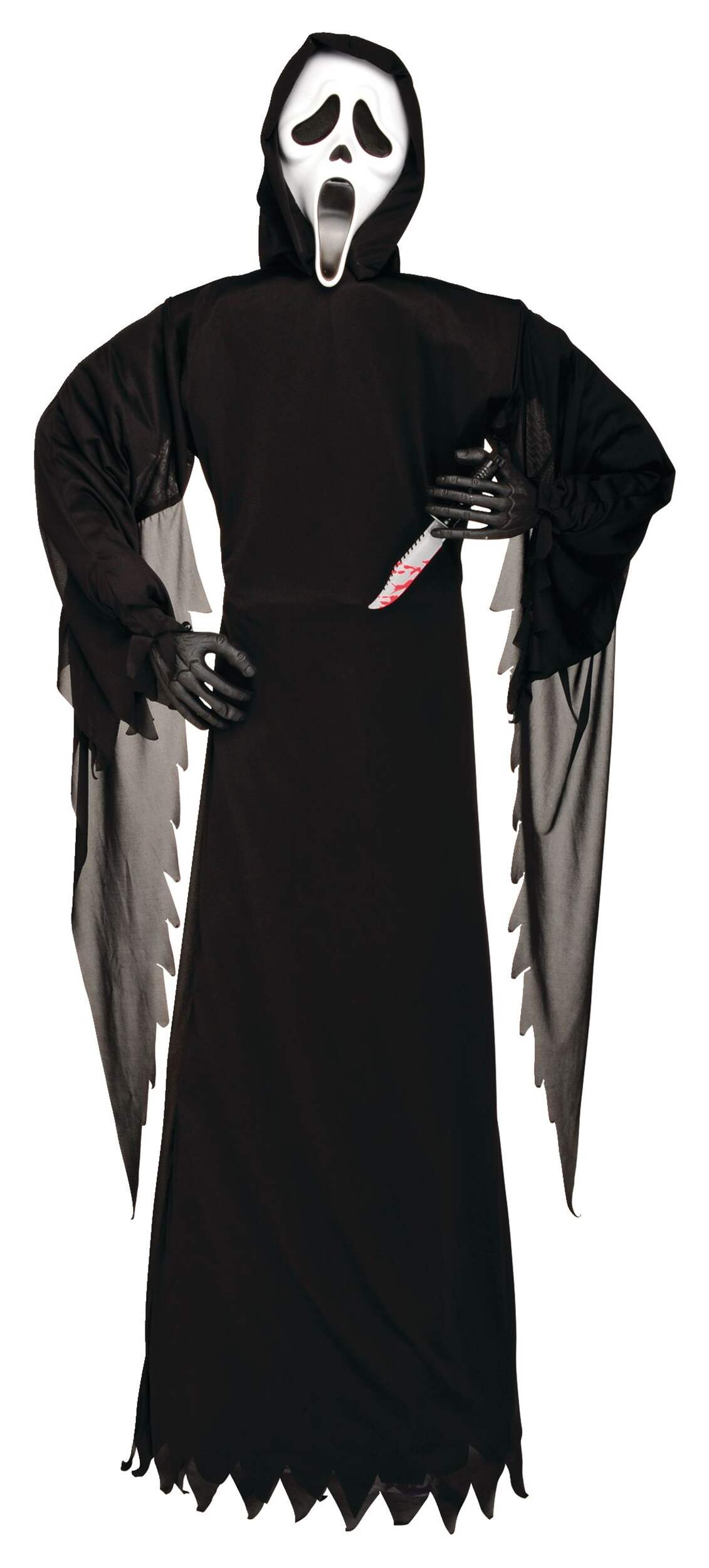 Ghost Face® Scream Inflatable Halloween Décor with Knife, 6-ft Front_Flat