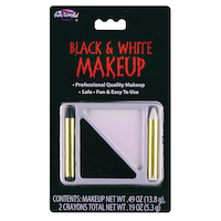 Black & White Makeup Kit, Costume Accessory for Halloween Front_Flat