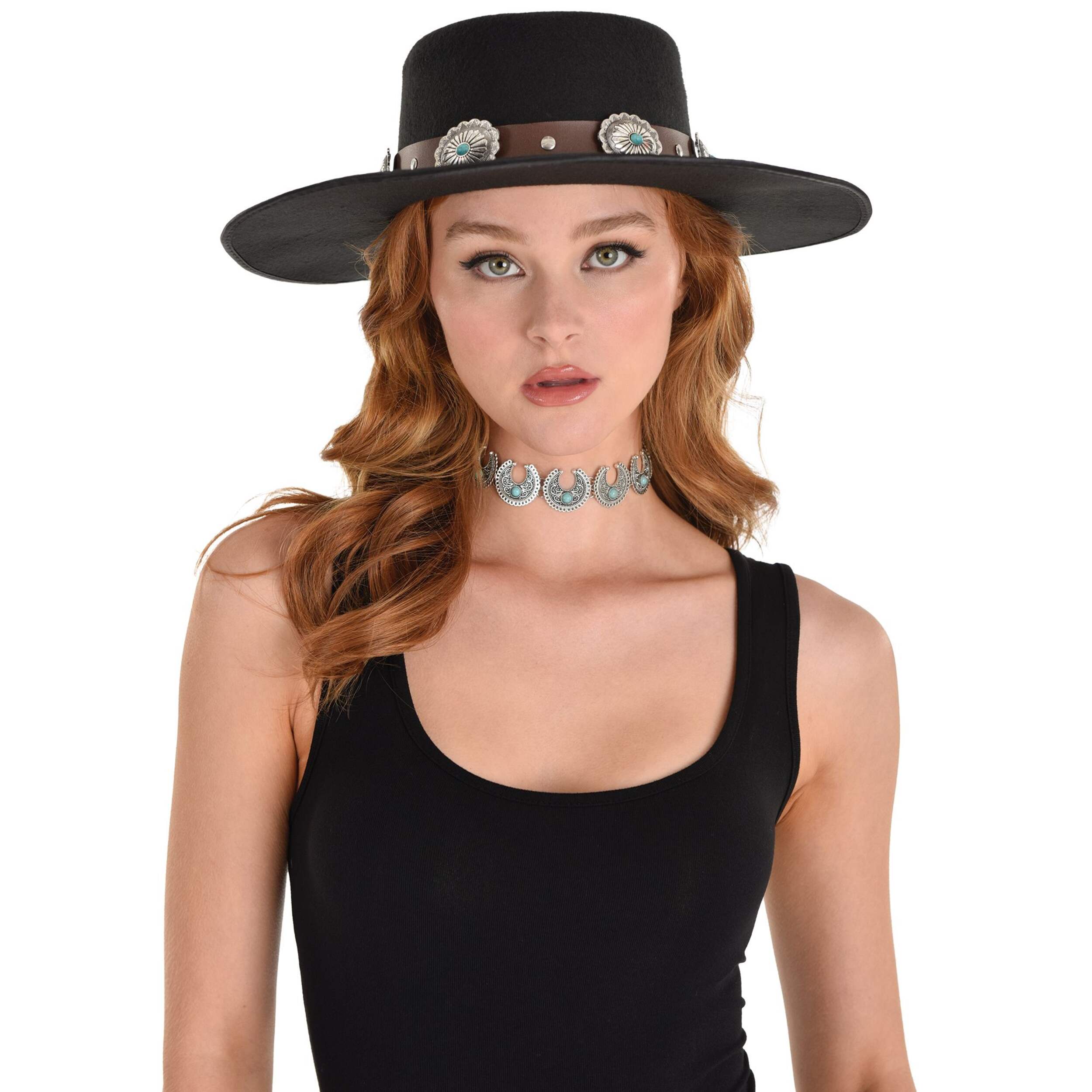 Modern Western Faux Turquoise Necklace Front_Flat