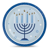 Assiettes en papier Célébration de Hanoukka, 7 po, paq. 8