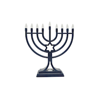 Ménorah à DEL à piles Hanoukka, 12 x 10-3/4 po